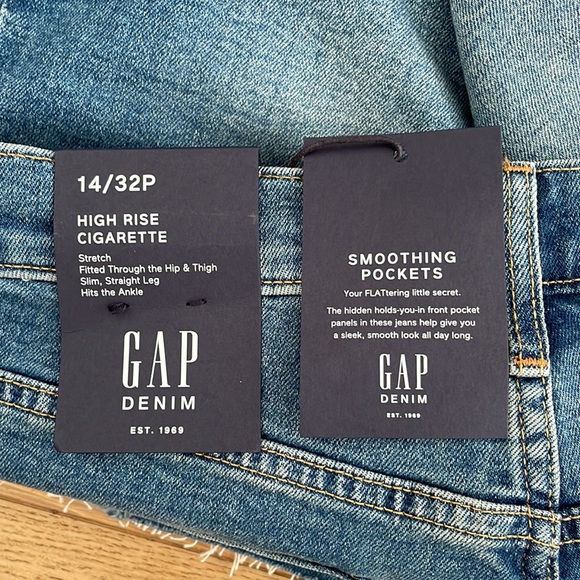 NWT WOMENS GAP 32P HIGH RISE CIGARETTE JEANS - Picture 5 of 5